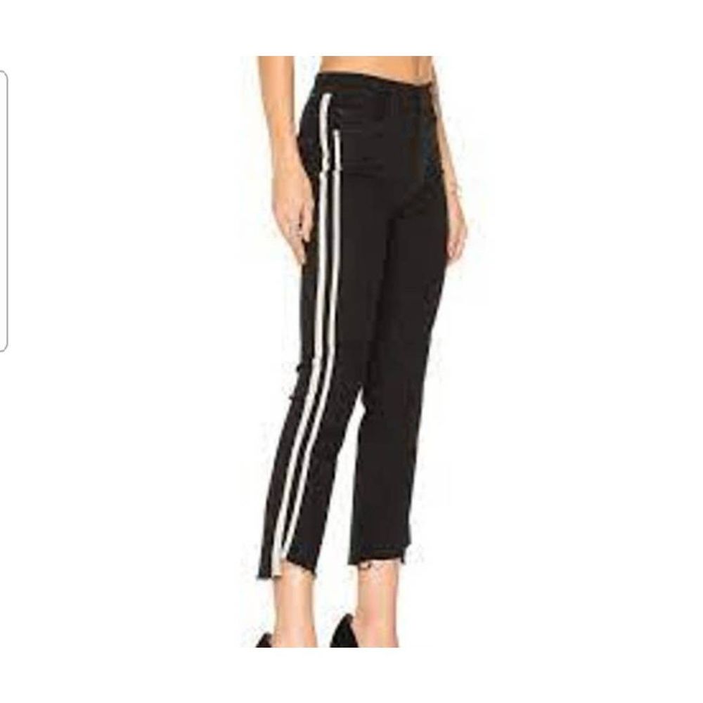 Mother jeans insider crop step fray Guilty Racer high rise black sz 30